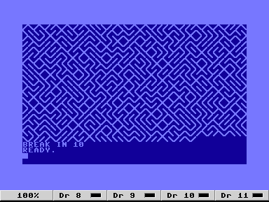 The Original C64 BASIC Program - Frodo for OpenBSD
The output of 10 PRINT CHR$(205.5+RND(1)); : GOTO 10 running on Frodo C64 for OpenBSD.
Keywords: frodo;C64;BASIC;10PRINT;openbsd;maze